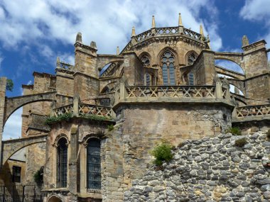 Canan Urdiales (Cantabria) İspanya. Kilise, Santa Maria de la Asuncion Castro Urdiales kasaba mimari detay