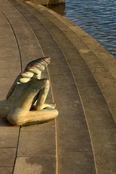 Faro Algarve Portugal Skulptur Neben Dem Yachthafen Der Stadt Faro — Stockfoto