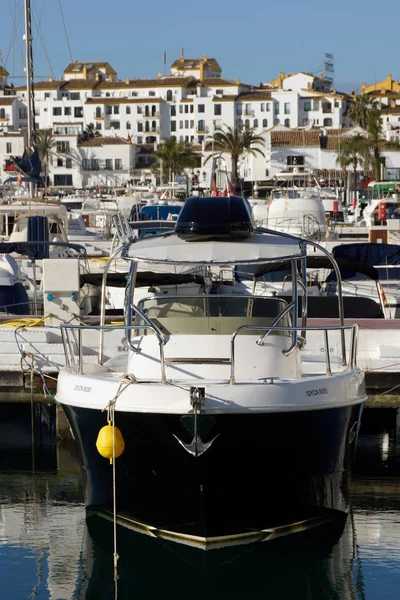 Marbella España Barcos Amarrados Puerto Banús — Foto de Stock