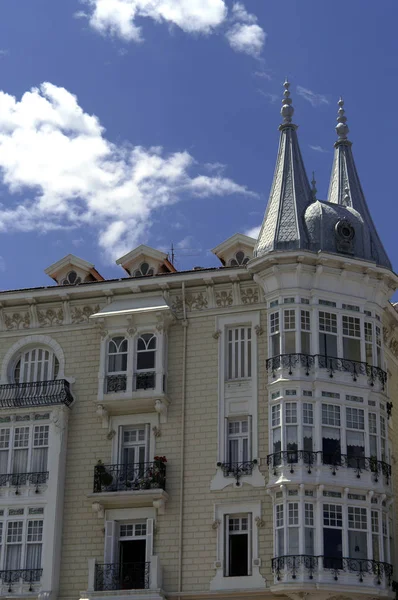 Castro Urdiales Kantabrien Spanien Klassisk Byggnad Den Byn Castro Urdiales — Stockfoto