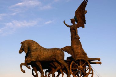 Roma (İtalya). Quadriga bronz Centrale Del Risorgimento Müzesi Roma Piazza Venezia
