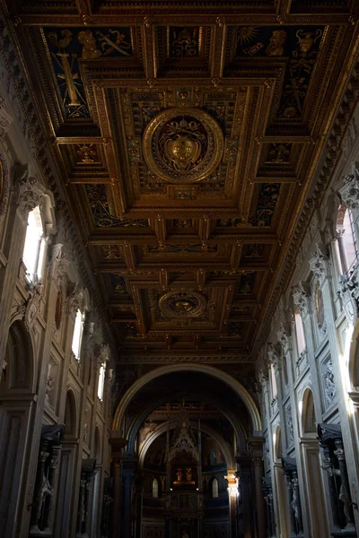 Rome Italie Panneaux Intérieur Basilique San Juan Letran Cathédrale Rome — Photo