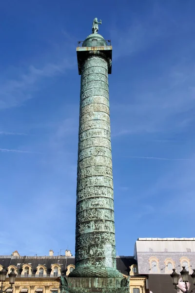 Paris França Coluna Vendome Coluna Austerlitz Primeiro Distrito Cidade Paris — Fotografia de Stock