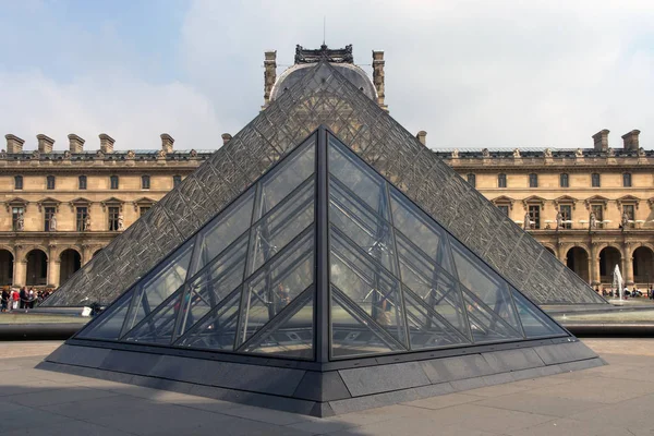 Paris France Pyramid Louvre Museum City Paris — Stock Photo, Image