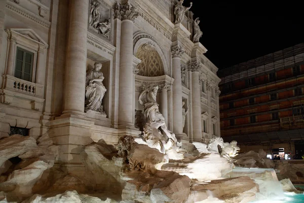 Róma Olaszország Fontana Trevi Róma Történelmi Központjában Részlete — Stock Fotó