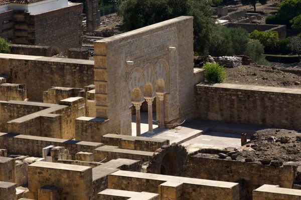 Cordoba Hiszpania Arcade House Far Mieście Califal Medina Azahara — Zdjęcie stockowe