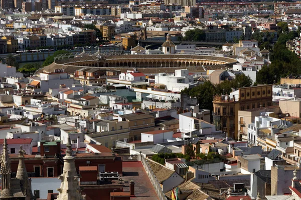 セビリア スペイン 旧市街と闘牛場リアル マエストランサ セビリア — ストック写真