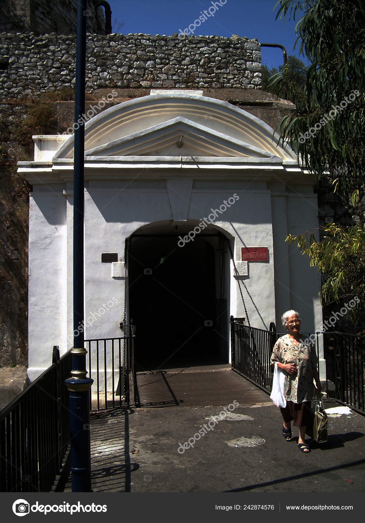 Gibraltar United Kingdom Landport Tunnel Gives Access Square Casemates Square Stock Editorial Photo C Rjaurele