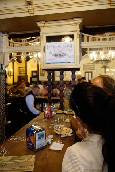 Sevilla Spanyolország Egy Régi Taverna Belső Tere Sevillában — Stock Fotó