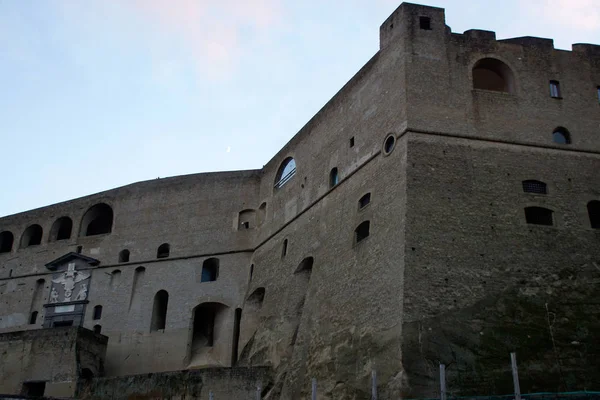 Napoli Talya Napoli Şehrinde San Telmo Ortaçağ Kalesiduvarları — Stok fotoğraf