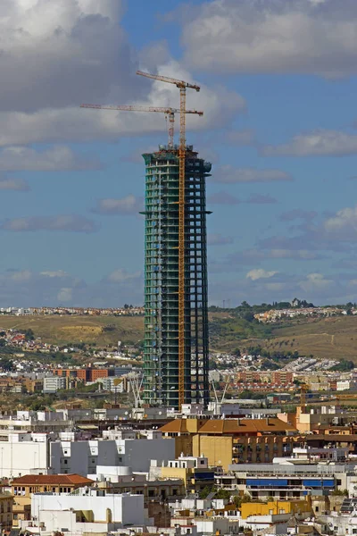 Sevilla Spanje Bouw Van Pelli Toren Sevilla — Stockfoto