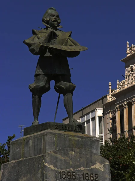 Badajoz Extremadura Espanha Estátua Pintor Zurbaran Badajoz — Fotografia de Stock