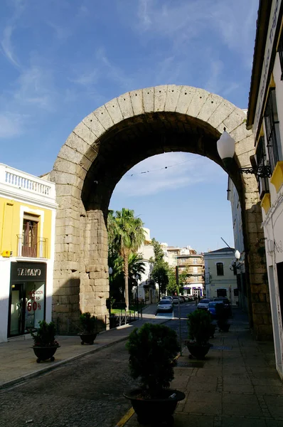 Merida Spanien Trajanus Triumfbåge Staden Merida — Stockfoto