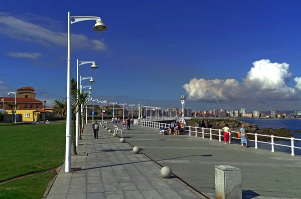 Gijon Spanje Rosario Acua Promenade Stad Gijon — Stockfoto