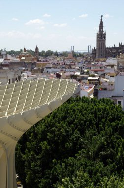 Seville (İspanya). Plaza de la Encarnacion Seville Metropol şemsiye üst