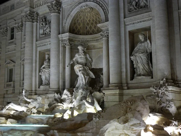 Рим Італії Деталь Fontana Trevi Історичному Центрі Рима — стокове фото