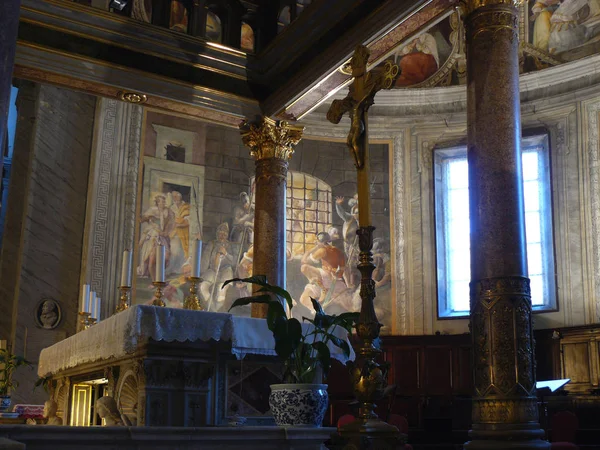 Rzym Włochy Ołtarza Bazyliki San Pietro Vincoli Rzymie — Zdjęcie stockowe