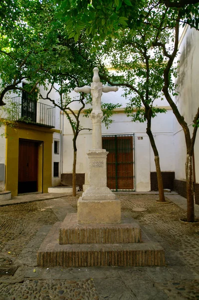 Sevilla Španělsko Plaza Santa Marta Historickém Centru Města Sevilla — Stock fotografie