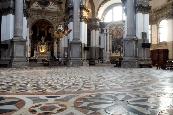 Venecia Italia Pavimento Interior Basílica Santa Maria Della Salute Santa — Foto de Stock