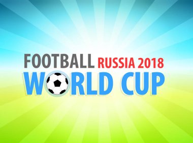 Futbol Dünya Kupası Rusya 2018, vektör afiş