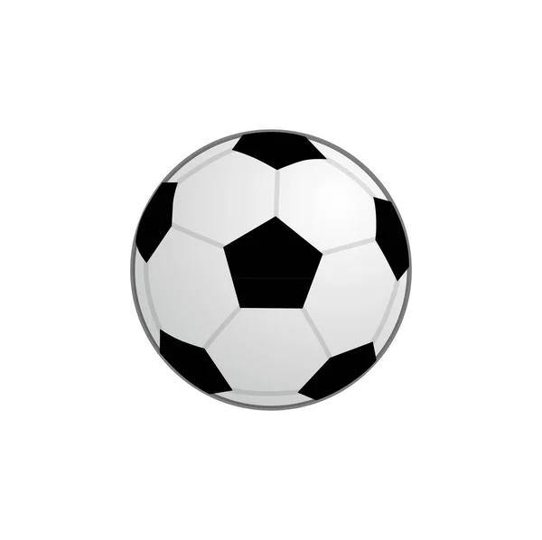 Icona di base del pallone da calcio, illustrazione vettoriale Clipart isolata su bianco — Vettoriale Stock