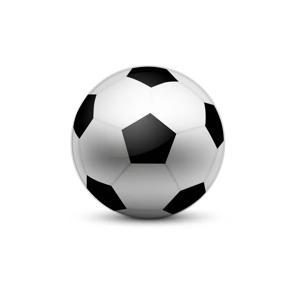 ベクトル サッカー ボール白で隔離 — ストックベクタ