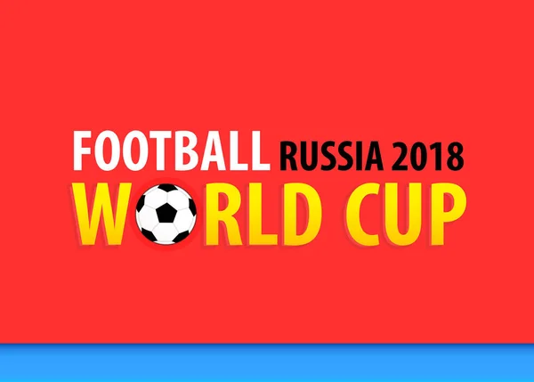 Coupe du monde de football en Russie 2018, Bannière rouge — Image vectorielle