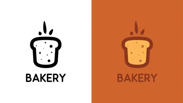 Bakkerij Logo met brood in creatieve stijl — Stockvector