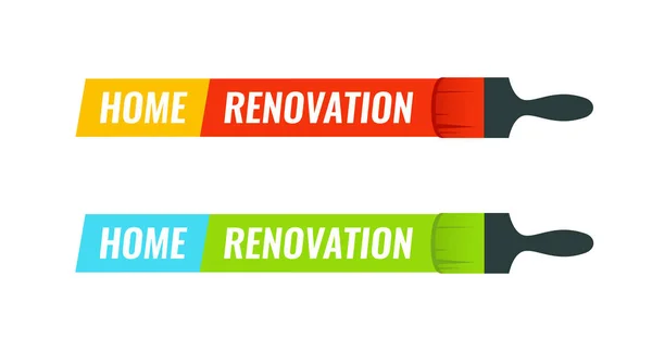 Home Renovação Conjunto Ilustração Emblema Vetorial Para Logotipo Remodelação Casa — Vetor de Stock