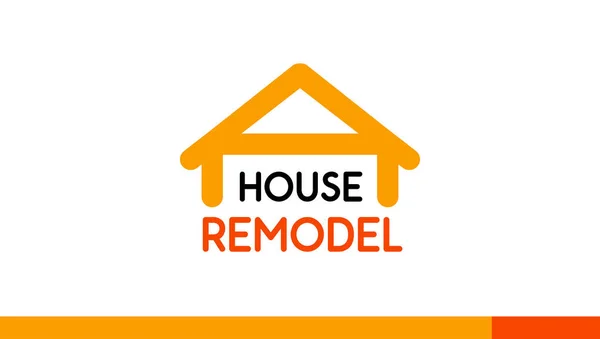 Modelo de design de logotipo de remodelação de casa em branco — Vetor de Stock