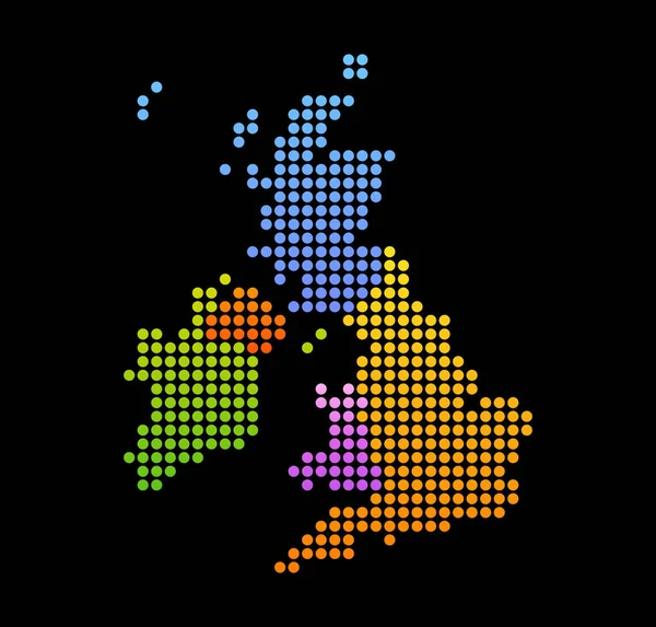 Carte du Royaume-Uni et de l'Irlande — Image vectorielle