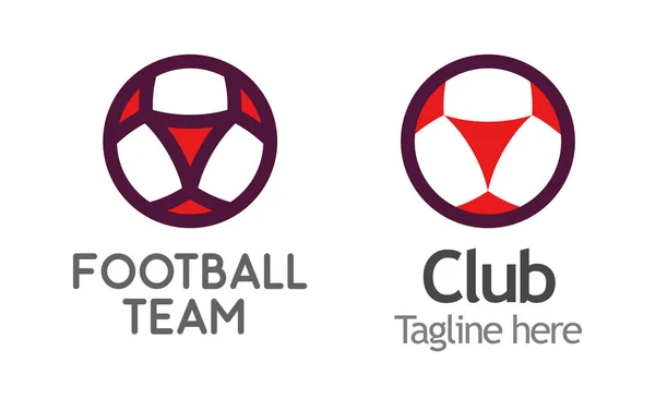 サッカー クラブ、リーグまたは学校の現代のロゴ。ベクトル紋章図 — ストックベクタ