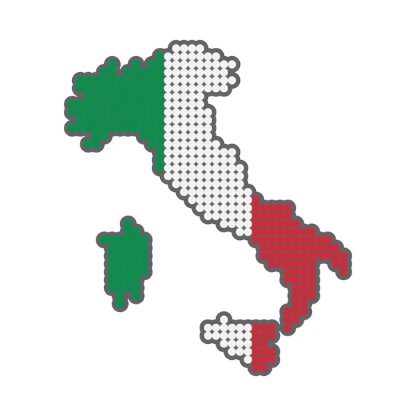 국가-벡터 일러스트 레이 션에 흰색 그림의 색상에 이탈리아의 스타일 지도. — 스톡 벡터