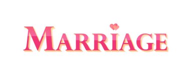 Evlilik, düğün, web sitesi veya mağaza için stil pembe tabela. Vektör çizim üzerinde beyaz izole.