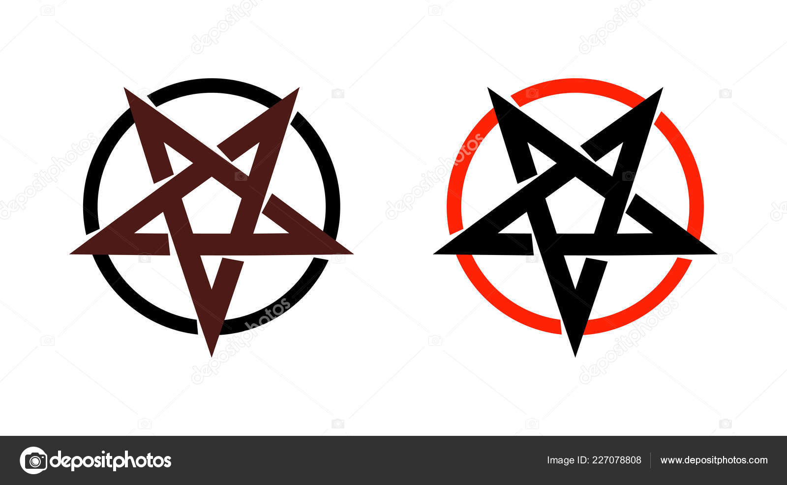 Satán estrella, pentagrama símbolo del satanismo, signo