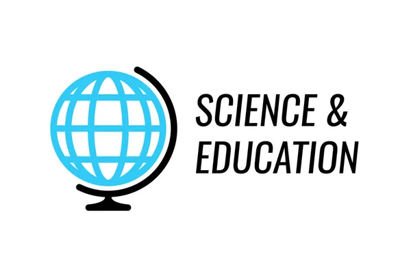 Mesa Globo aislado en blanco - Vector símbolo de la educación y la ciencia . — Vector de stock
