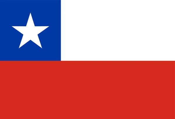 Originalflagge von Chile - Vektorillustration des chilenischen Nationalsymbols für Reiseunternehmen — Stockvektor