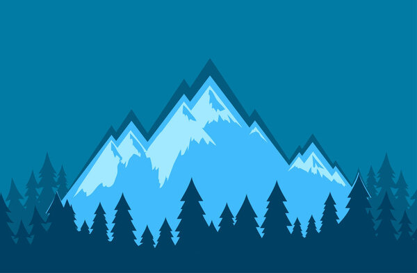 Векторные обои природы с горами размытого цвета - Иллюстрация путешествий и туризма в дикой природе
.