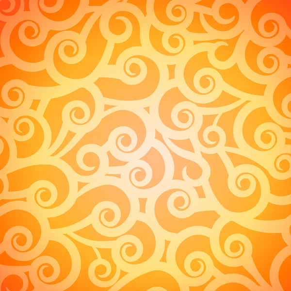 Східний теплий помаранчевий квітковий візерунок - Векторний етнічний орнамент золотий колір . — стоковий вектор