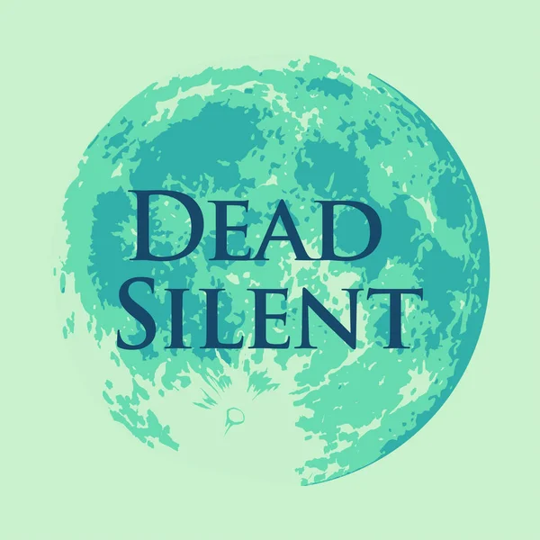 Muerto silencioso, ilustración vectorial de Luna Llena — Vector de stock