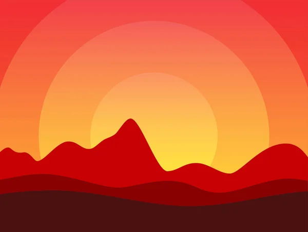 Woestijn van Amerika of Afrika, vectorillustratie met kopie ruimte boven aan de afbeelding — Stockvector