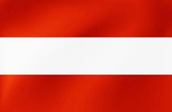 Vector national flag of Austria. Beautiful illustration with texture of waves. — Stock Vector