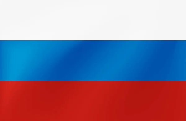 Drapeau national russe vectoriel avec texture ondulée . — Image vectorielle