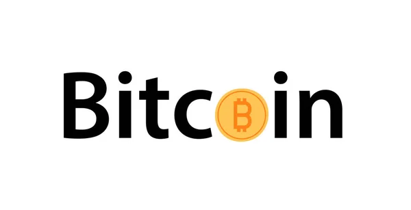 Icono dorado bitcoin aislado sobre fondo blanco . — Archivo Imágenes Vectoriales