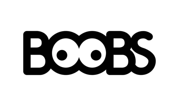 Boobs vettoriale logo illustrazione su sfondo bianco . — Vettoriale Stock