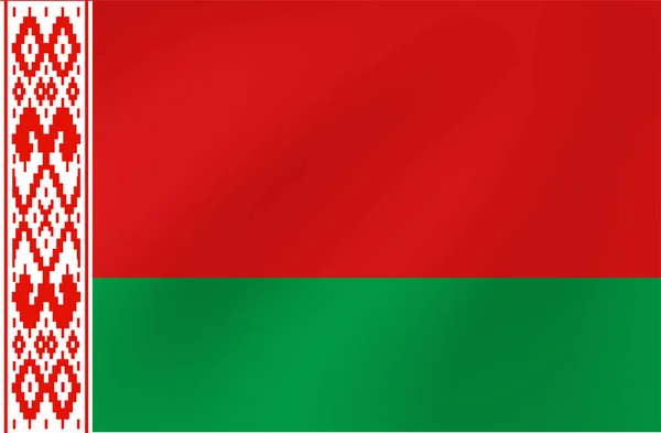 Vector nationale vlag van Wit-Rusland. Illustratie voor sportcompetitie, traditionele of staats evenementen. — Stockvector