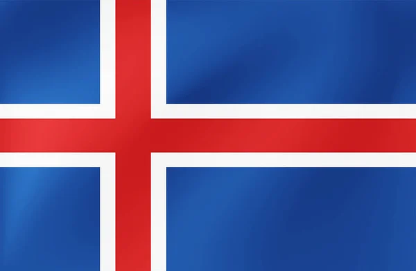 Vector bandera nacional de Islandia. Ilustración para competición deportiva, eventos tradicionales o estatales . — Archivo Imágenes Vectoriales