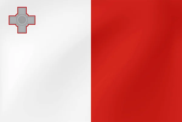 Vector nationale vlag van Malta. Illustratie voor sportcompetitie, traditionele of staats evenementen. — Stockvector