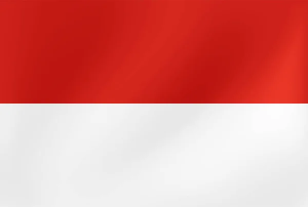 Η εθνική σημαία του μόνκο. Εικονογράφηση αθλητικού διαγωνισμού, παραδοσιακών ή κρατικών εκδηλώσεων. — Διανυσματικό Αρχείο