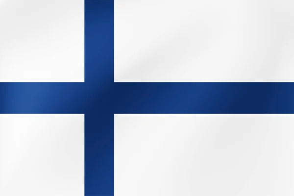 Finská vlajka, vektorová ilustrace pro svátky a další akce. — Stockový vektor